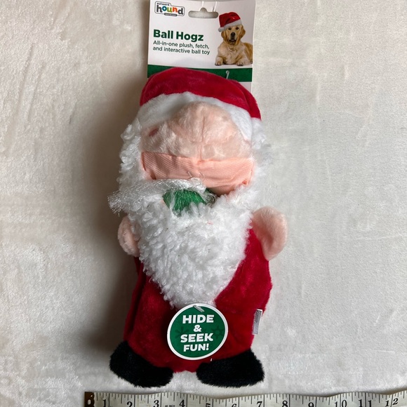 Outward Hound Other - Ball hog all in one interactive, plush and fetch toy Santa themed ￼